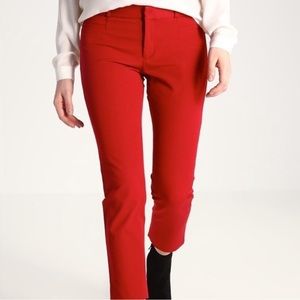 Banana Republic Red Sloan Fit Trousers Pants Size Petite 6